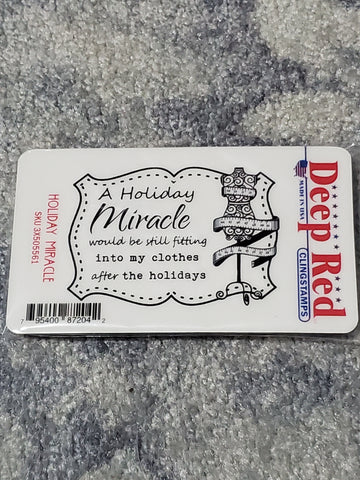 HOLIDAY MIRACLE - DEEP RED RUBBER STAMPS