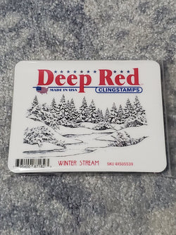 WINTER STREAM - DEEP RED RUBBER STAMPS