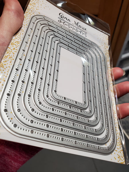 BIG AND LITTLE PIERCED CHAIN ROUND RECTANGLES DIE SET - Gina Marie Designs