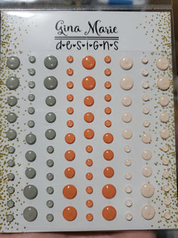 FUZZY PEACH CLEAR WITH COLOR STYLE ENAMEL DOTS - Gina Marie Designs