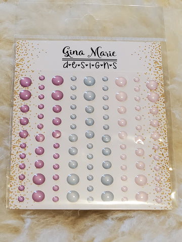 RIVER ROCK CLEAR WITH COLOR STYLE ENAMEL DOTS - Gina Marie Designs