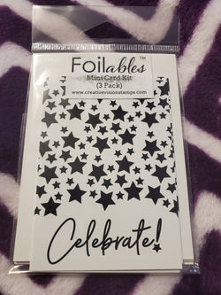 CELEBRATE MINI NOTE CARD TONER SHEET FOILABLES - CREATIVE VISION