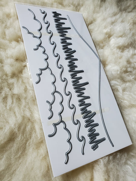 BORDER SLIM LINE SLIMLINE DIE SET - GINA MARIE DESIGNS
