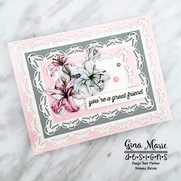 FILIGREE LACE RECTANGLES DIE SET - GINA MARIE DESIGNS