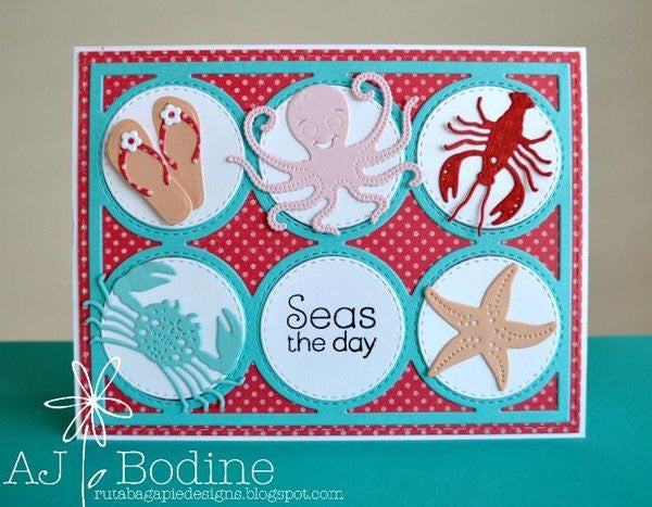 STITCHED CIRCLE PLATE BKGD DIE - GINA MARIE DESIGNS