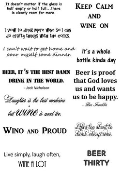 BEER AND WINE STAMPS - Gina Marie Designs