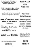 BEER AND WINE STAMPS - Gina Marie Designs