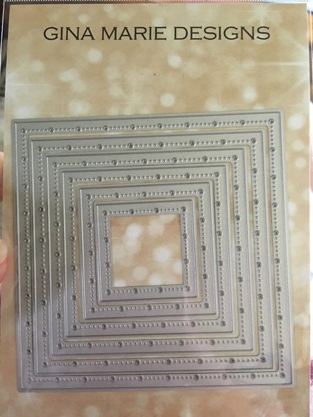 BIG AND LITTLE PIERCED CHAIN SQUARE LAYERED DIES - GINA MARIE DESIGNS