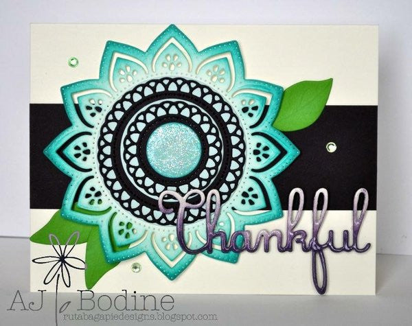 YEAR END SALE - THANKFUL WORD DIE - Gina Marie Designs