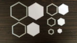 DOT STUDS ON BOTH SIDES OF CUTTING LINE HEXAGON - GINA MARIE DESIGNS