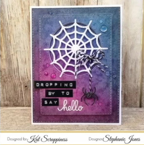 STITCHED WEB & SPIDERS - GINA MARIE DESIGNS