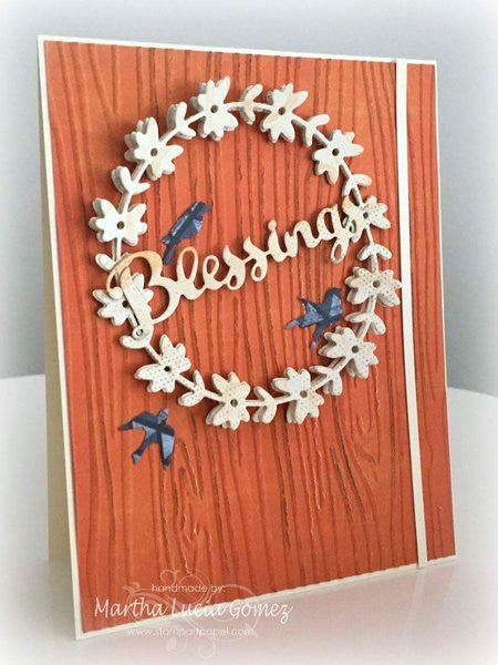 YEAR END SALE - DELICATE FLOWER WREATH DIE - Gina Marie Designs