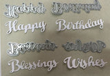HAPPY BIRTHDAY BLESSINGS WISHES WORD DIES - Gina Marie Designs