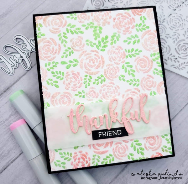 YEAR END SALE - FLOWER SWIRLS & LEAVES STENCIL - Gina Marie Designs