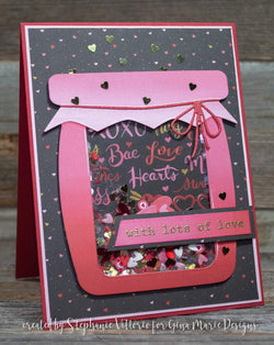CLOTH TOP JAR WITH HEARTS DIE - Gina Marie Designs