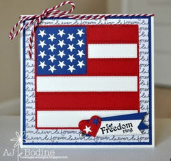 FLAG QUILT DIE 4X4 (BACK FROM RETIREMENT) - GINA MARIE DESIGNS