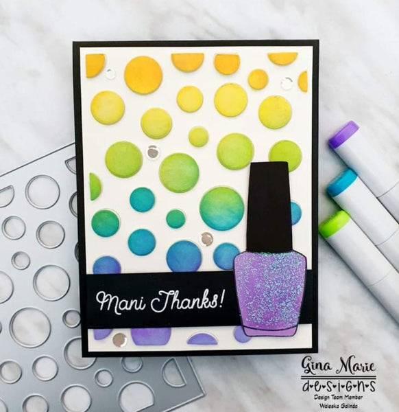 POLKA DOT BACKGROUND PLATE DIE - GINA MARIE DESIGNS