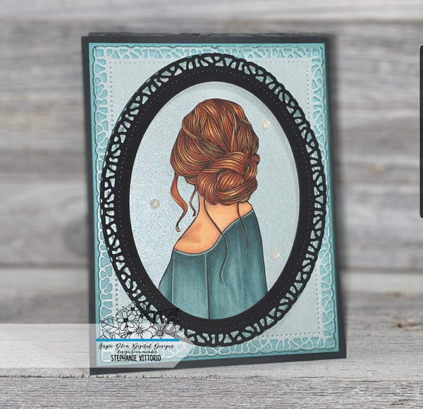 STAINED GLASS BORDER OVAL DIE SET - Gina Marie Designs
