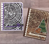 (Back from retirement) WOODGRAIN TREE RINGS 6X6 STENCIL - GINA MARIE DESIGNS