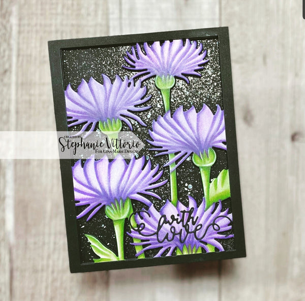 WILD FLOWER COVER PLATE DIE - GINA MARIE DESIGNS