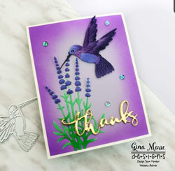 FLYING HUMMINGBIRD DIE  - Gina Marie Designs