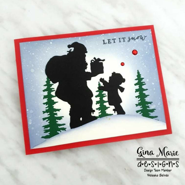 YEAR END SALE - SANTA GIVING GIFT DIE - GINA MARIE DESIGNS