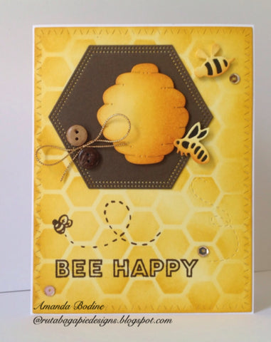 (back from retirement) BEE AND HIVE DIE SET - GINA MARIE DESIGNS