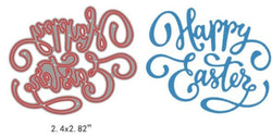 HAPPY EASTER WHIMSICAL FONT DIE (long time retired & returned) - GINA MARIE DESIGNS