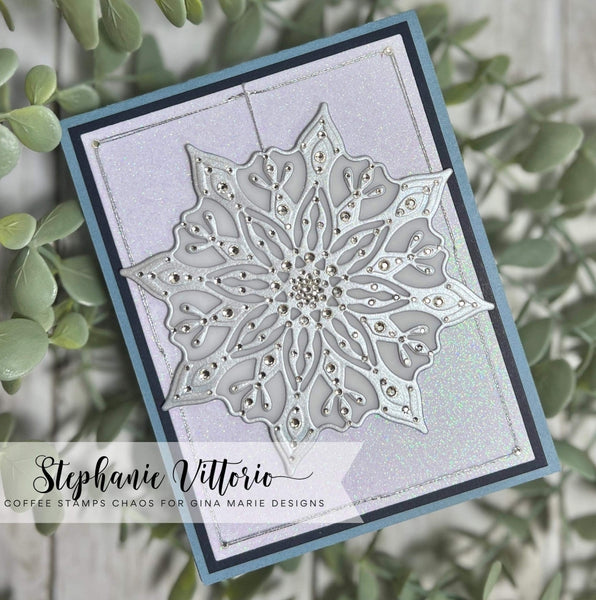 NOW IN - CUT INK & EMBOSS SNOWFLAKE DIE - GINA MARIE DESIGNS