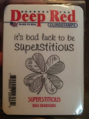 SUPERSTITIOUS - DEEP RED RUBBER STAMPS