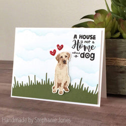 LAB DOG LAYERED STAMP AND SENTIMENT SET - Gina Marie Designs