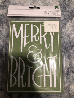 MERRY & BRIGHT 8 CARDS 8 ENVELOPES - American crafts
