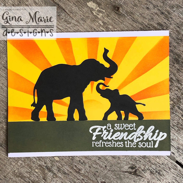 TRUNKS UP ELEPHANTS DIE SET - Gina Marie Designs