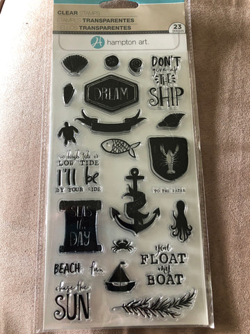 CHASE THE SUN NAUTICAL STAMPS - HAMPTON ARTS CLEAR STAMPS