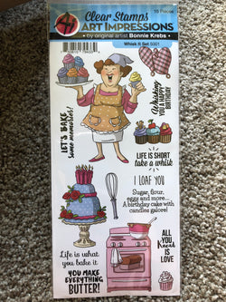 WHISK IT - ART IMPRESSIONS CLEAR STAMPS BY BONNIE KREBS
