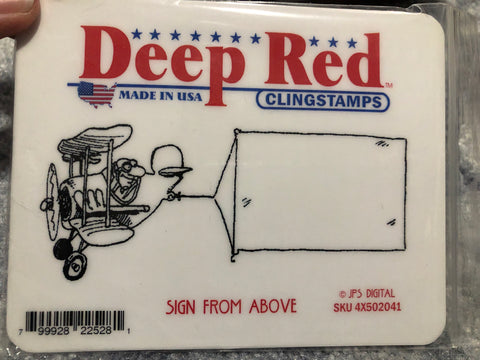 SIGN FROM ABOVE - DEEP RED RUBBER STAMPS