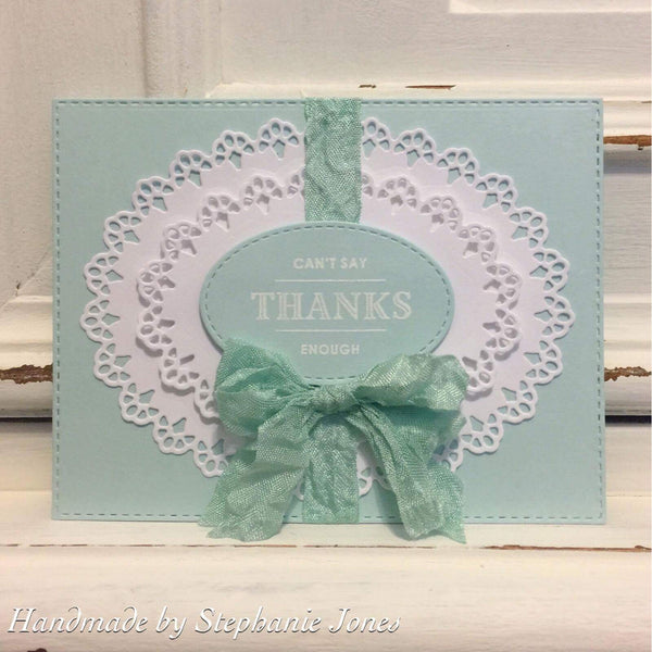 LACEY LATTICE OVAL DIE SET - Gina Marie Designs