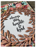 Single Sentiment Stamp - HUMBLE AND KIND - Gina Marie Designs