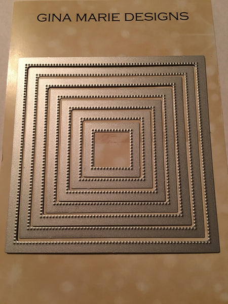 ‘ONLY’ PIERCE DOTS NESTED SQUARE DIE SET - Gina Marie Designs