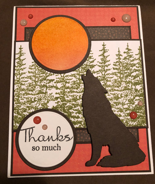 HOWLING WOLF DIE SILHOUETTE - Gina Marie Designs