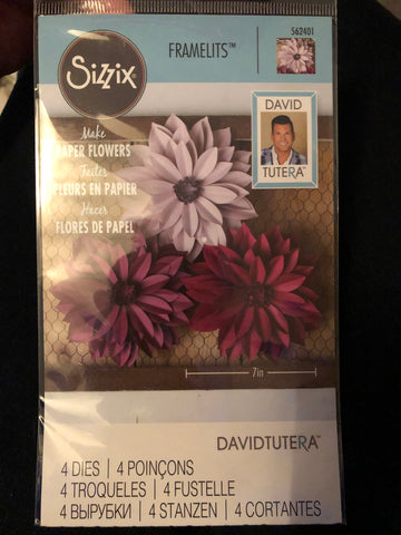 SIZZIX FRAMELITS DIE SET DAVID TUTERA PAPER FLOWERS - DAHLIA (smaller)