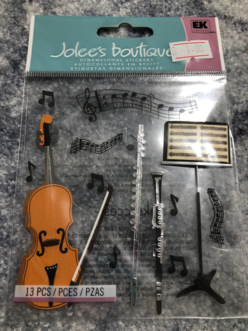 MUSICAL INSTRUMENTS - Jolee's Boutique Stickers