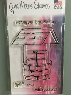 SKETCHED WISHING WELL STAMP - Gina Marie Designs