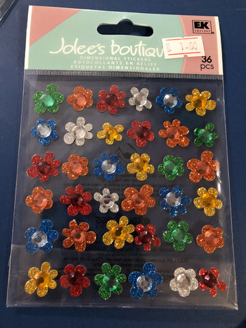 KIDS GEMS FLOWERS - Jolee's Boutique Stickers