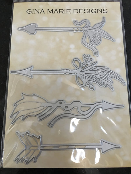 FANCY VALENTINE ARROWS DIE SET - Gina Marie Designs