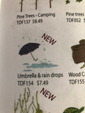UMBRELLA AND RAIN DROPS DIES - DIES TO DIE FOR