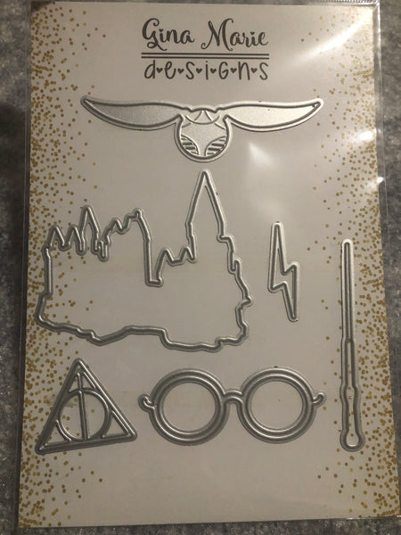 WIZARD POTTER THEMED DIE SET - Gina Marie Designs