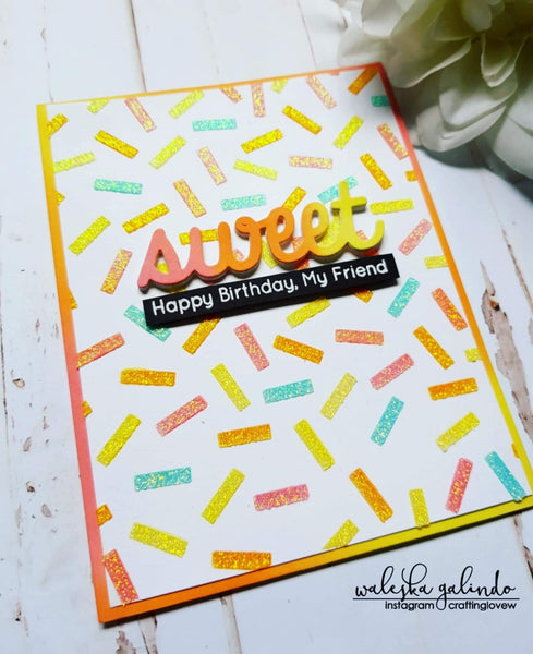 YEAR END SALE - CONFETTI 6x6 STENCIL - Gina Marie Designs