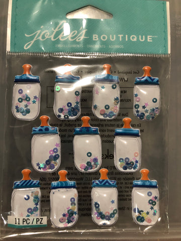 BABY BOY BOTTLE DOME REPEATS - Jolee's Boutique Stickers