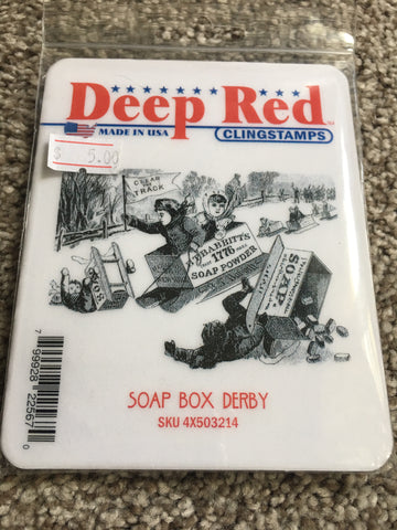 SOAP BOX DERBY - DEEP RED RUBBER STAMPS